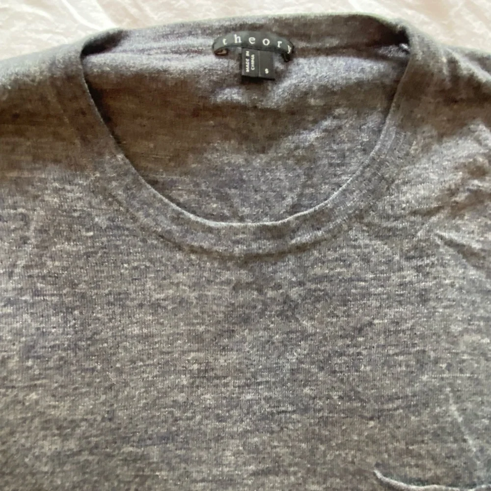 Theory Mens Grey Wool Sweater - Small